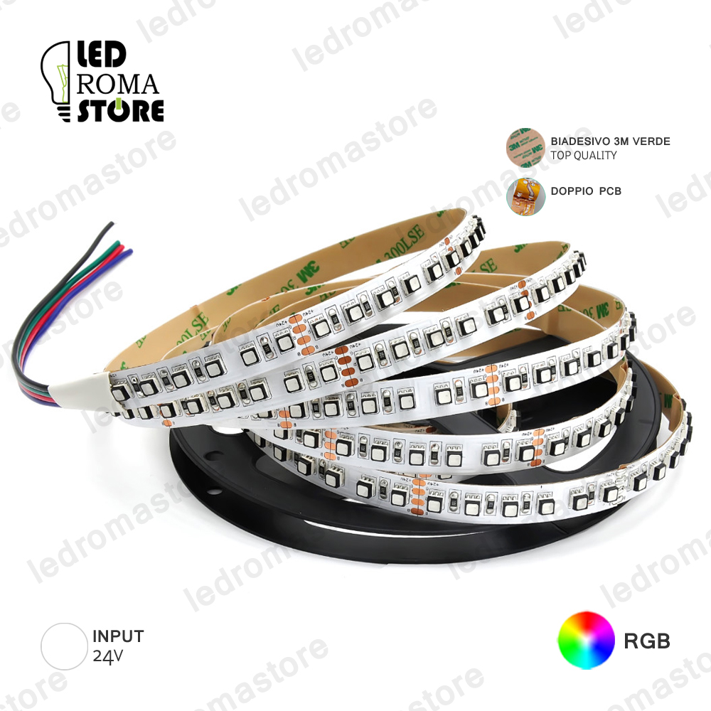 Striscia LED RGB SMD3535 600 LED 24V IP20