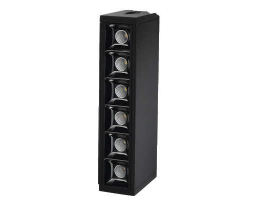 Lampada plafoniera LED lineare modulare nera da soffitto 110° 24V CRI90