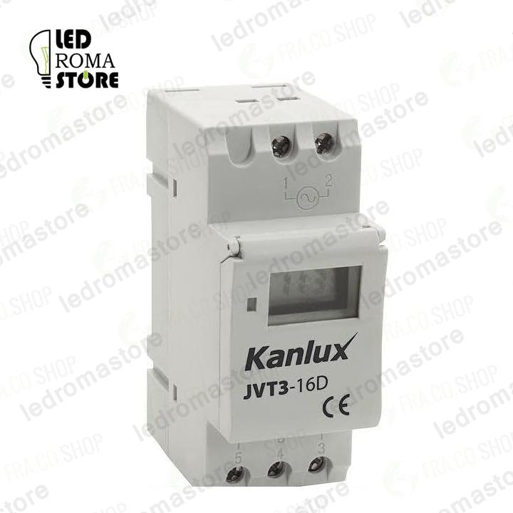 TEMPORIZZATORE ELETTRONICO PER GUIDE DIN (TH35) JVT3-16AS - KANLUX 18721