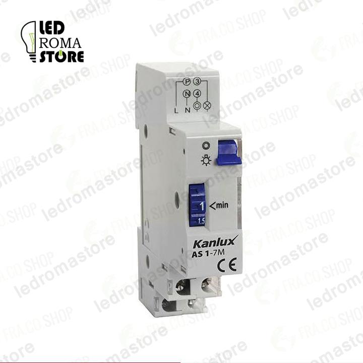 TEMPORIZZATORE LUCE SCALE BARRA DIN TH35 AS 1-7M - KANLUX 18730